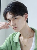 オーシャントーキョー サニー 原宿(OCEAN TOKYO Sunny)&nbsp;韓国マッシュフェザーパーマニュアンスパーマセンターパート黒髪