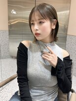 シーシンジュク 新宿南口(Sea shinjuku)&nbsp;ココアベージュ×レイヤー[小顔/黒髪/オリーブグレー]