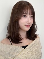 ノイ 銀座(noi)&nbsp;顔周りレイヤーカットくびれヘアミルクティーベージュカラー韓国