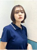 レイヤーボブ/ミルクティーベージュ/髪質改善/顔周り/立川