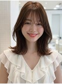 ミディアムくびれボブ20代30代40代◎前髪ありくびレイヤー赤羽