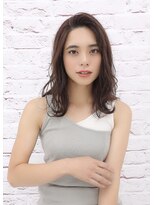 オーロ 西宮店(ORO) アッシュカラーの色っぽふんわりミディ