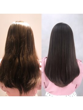 ロンド ストラーダ 心斎橋(Lond strada) シルキーベージュ×グレージュカラー【髪質改善/縮毛矯正】