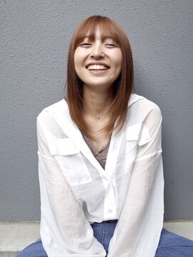 インデックスヘアーユー 錦糸町店(in'dex hair - U) 韓国風オレンジベージュ[錦糸町/錦糸町駅/錦糸町北口/前髪]