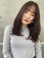 アクアオモテサンドウ(ACQUA omotesando)&nbsp;△大人可愛いピンクブラウンシースルーバングレイヤーカット