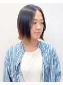 【松戸　石山】外ハネ切りっぱなしボブセンターパート30代