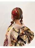 成人式♪ツイン編み下ろし