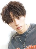 メンズパーマブリーチニュアンス縮毛矯正