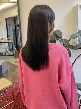 ヘアーアイスカルテット(HAIR ICI QUARTET) 縮毛矯正ロング♪コスメストレート髪質改善ココアベージュ