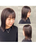 トゥージュ ベル(Toujours Belle)&nbsp;うる艶！デザインストレート×切りっぱなしボブ×モカブラウン