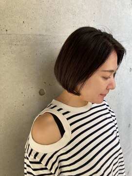 リバレッジ 白金(Leverage) 大人上品ボブ:Erika Fukunaga