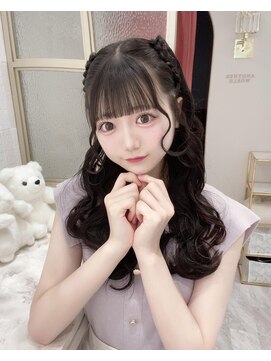 ランド 原宿表参道(LAND) アイドル前髪編み込みヘアアレンジ
