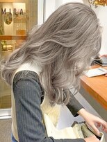 リラ バイ ミラ 新宿(LILA by MILA)&nbsp;透明感ブリーチダブルカラー/大人こなれミディ/新宿/髪質改善
