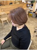 脱白髪染めハイライト+カット+トリートメント【¥22000】