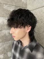 ニアウ 伊勢崎連取店(Niau)&nbsp;メンズマッシュウルフ波巻きスパイラルパーマメンズパーマ