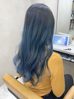 アジールヘア 東上野店(agir hair)&nbsp;大人ブルーカラーブリーチグラデーション【上野】