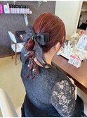 お呼ばれ編み下ろしヘア
