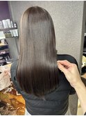 韓国 くびれロング レイヤー ワンホンヘア 小顔前髪