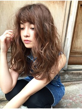 ロシェ 横浜店(loche) オン眉ウェーブロング×メルティカラー×デジタルパーマ[横浜駅]