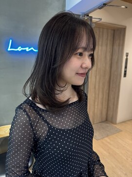 ロンドアジュール 横浜(Lond azur) オリーブグレー髪質改善/黒髪/小顔/くすみベージュ/横浜駅