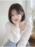 池袋 ワンレンボブ フレンチバング シースルーバング 髪質改善