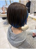 10代20代30代大人かわいいインナーカラーボブひし形ショートボブ