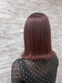 ヘアーララプラス(HAIR lala＋)&nbsp;イルミナカラー、髪質改善カラーでできるチェリーレッドです☆