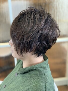 ルクール 喜多町店(Le Coeur) ツーセクション×アシメショート/ふんわり感◎20代30代40代50代