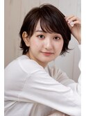 【耳掛けショートレイヤーボブ】