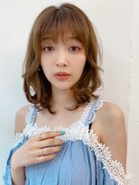 ベイルーム(BAYROOM by HONEY omotesando)&nbsp;【BAYROOM】外はねミディアムデジパー×ライトベージュ