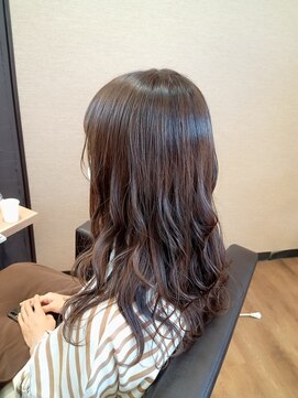 ヘアーアンドメイクサワ 佐久店(sawa) 20代30代  ロング　グレージュ　ツヤ髪　巻き髪ヘア