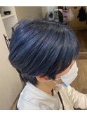 ハンサムショート×ネイビーブルー♪