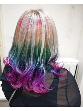 ヘア アスク hair ask レインボーカラー