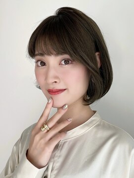 トッカ 中目黒店(tocca) オリーブブラウン×ボブ