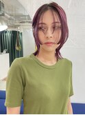 ステップカット ピンクヘア
