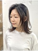 ウルフスタイル/レイヤーカット/くびれウルフ/黒髪/アッシュ
