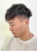 ブリーチ毛でもかけられるメッシュツイストスパイラルパーマ