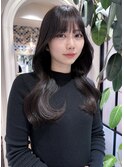 【大人韓国ヘア】暗めカラーロングレイヤー