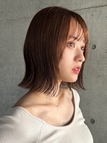 ガーデンヨコハマ(GARDEN YOKOHAMA) 切りっぱなしボブタッセルボブ束感前髪外ハネ顔まわりカット