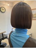 大人ボブ 透明感カラー