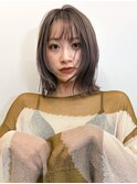 ダブルカラー ミルクティーベージュ　ウルフレイヤー　外ハネ