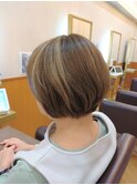 大人かわいい　ナチュラル　ショートボブ/20代30代40代50代60代