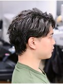 ブルーブラック × ビジネスニュアンスショート/20代30代40代