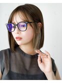 ☆ホワイトグレージュミニウルフデジタルパーマチェリーブラウン