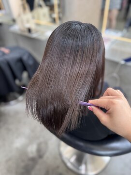ロンド 表参道店(Lond) 髪質改善縮毛矯正レイヤーカット顔周り前髪韓国ミニウルフ