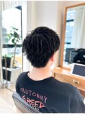 【メンズ★大名】ビジネスマンカット×アップバングスタイル