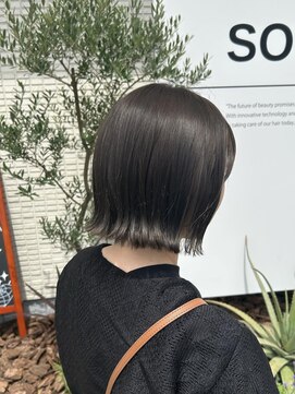 ソトエアンドマーブ 久喜店(SOTOE&marbb) パツっとボブ×オリーブブラウン