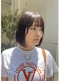 ミディアムからばっさりサラッとコンパクトボブ