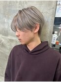 ホワイトメッシュ/ツイスト/ツイスパ/パーマ/メンズ/眉毛