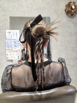 【海浜幕張 Ripple】シニョン風カチモリ×24mmベロアリボン